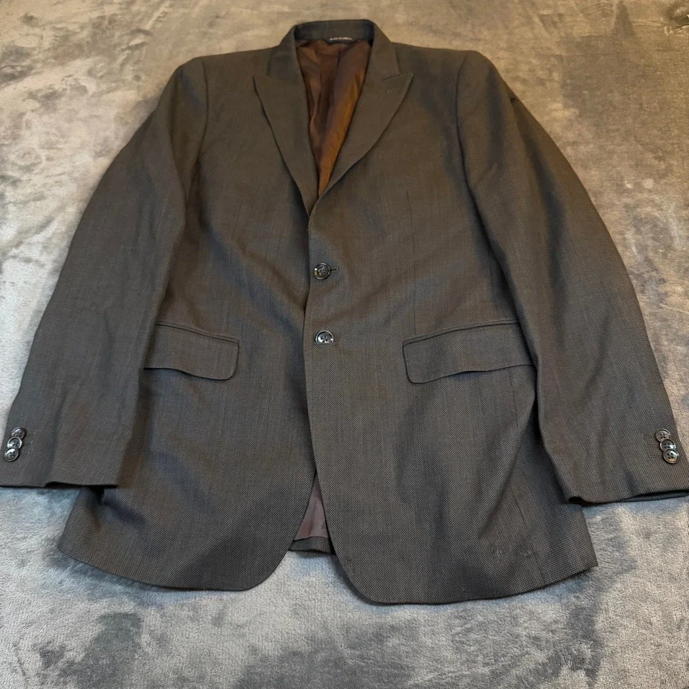 Banana Republic Tailored Fit Blazer Mens 40 Regular Gray Super 120s Wool